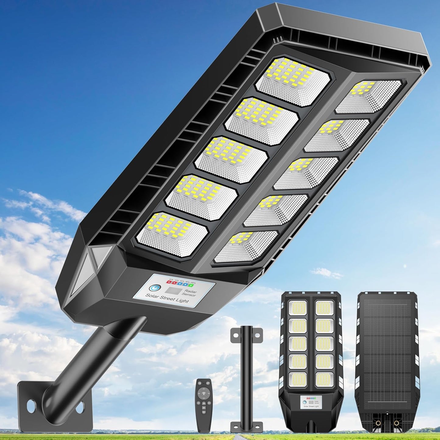 Deepn Solar Lights Outdoor: Bright, Waterproof Security Flood Lights