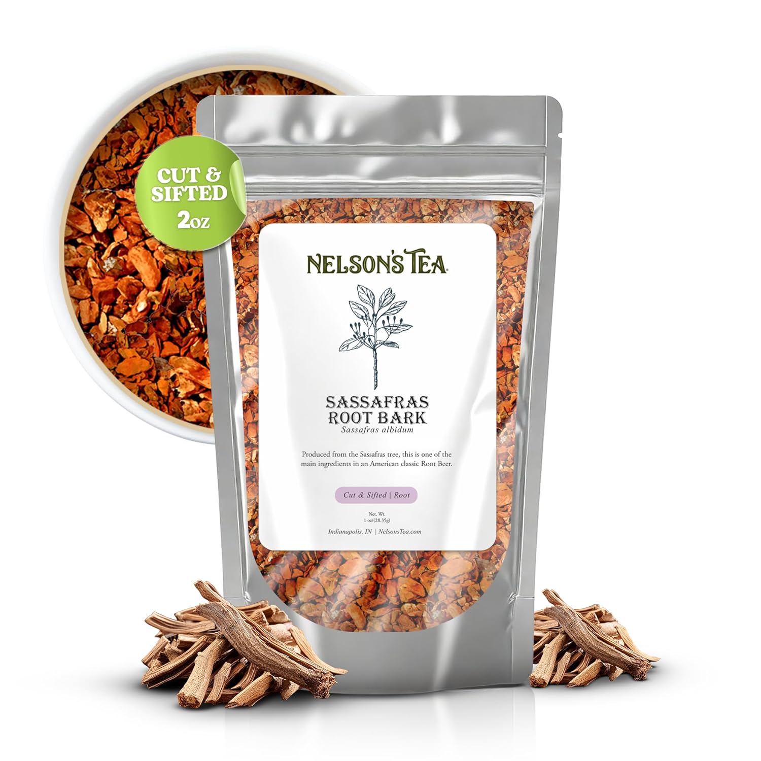Sassafras Root Bark Cut & Sifted for Authentic Flavor Experience