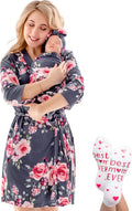 ECO BABY Mommy and Me Robe and Swaddle Set - Matching Hospital Set