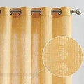 Boho Linen Curtains 84 in Length Striped Mudcloth Panels - Light