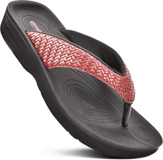 AEROTHOTIC Arch Support Flip Flops for Women - Stylish Comfort