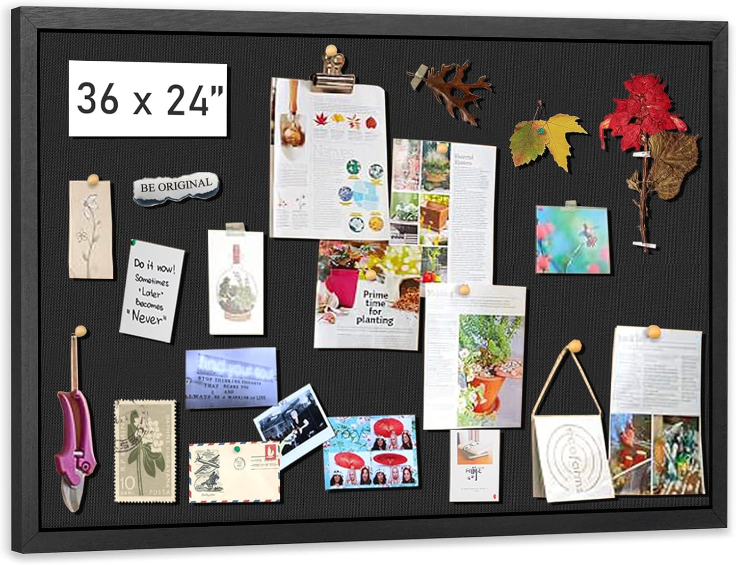 Miratino Large Bulletin Board for Home School Office Decor