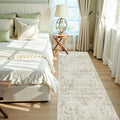Sage Green 3x7 Runner Rug for Hallways and Bedrooms