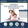 Super Deep Pocket Mattress Encasement Queen - Zippered Waterproof