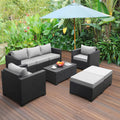 Rattaner Patio Wicker Furniture Set 6 Pieces - Durable Comfort