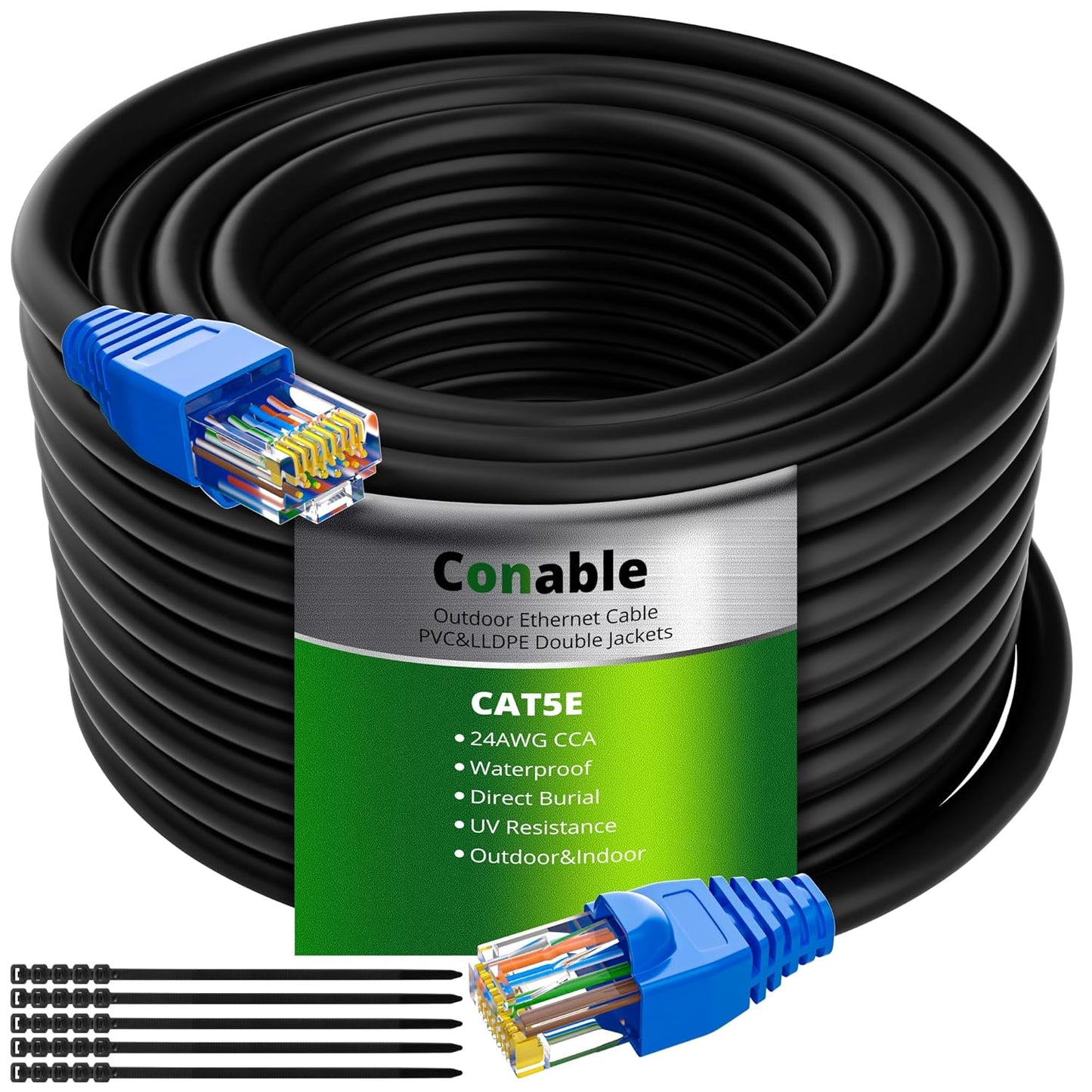 Cat5e Outdoor Ethernet Cable 300 Feet for High-Speed Internet