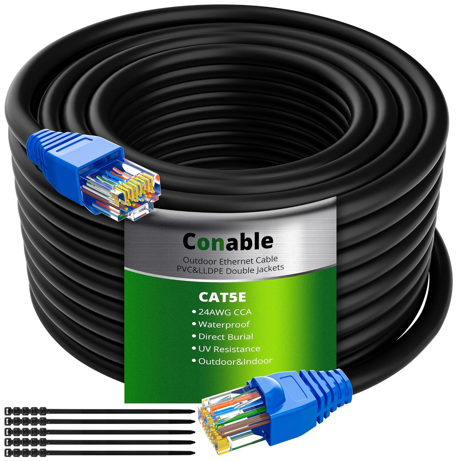 Cat5e Outdoor Ethernet Cable 300 Feet for High-Speed Internet
