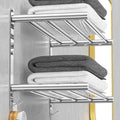 Adjustable Towel Bar 17-30.7in Wall Mount - Extendable Double Rack