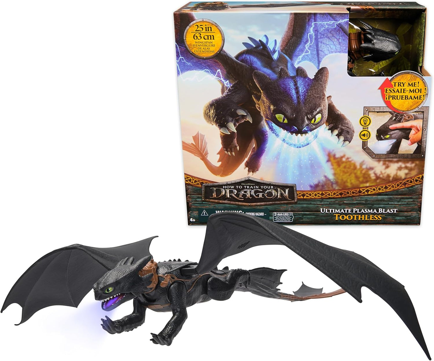 Ultimate Plasma Blast Toothless Action Figure for Kids Ages 4