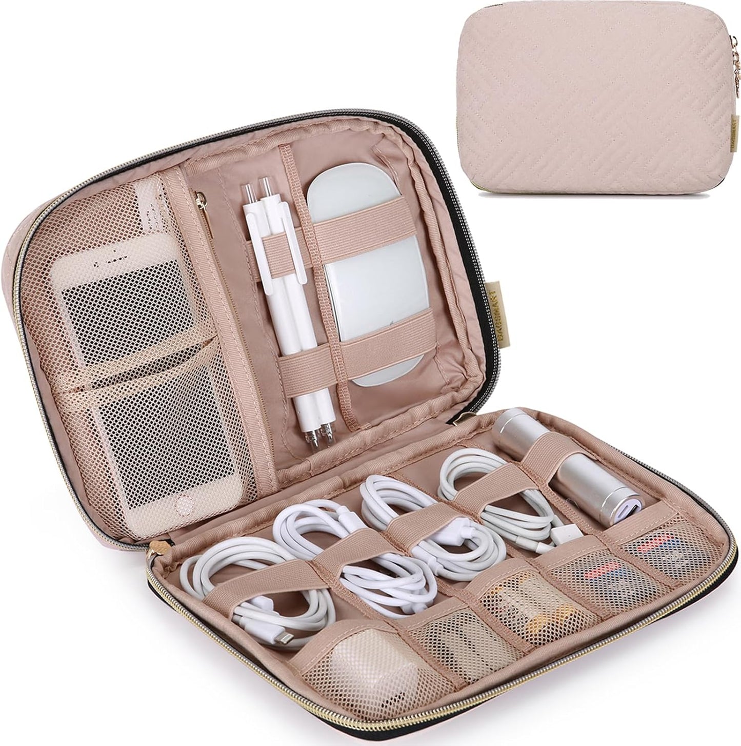 Pink Large Electronics Travel Case by BAGSMART