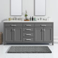 Fluffy Bath Rug 47in x 24in Light Gray - Plush Non Slip Runner