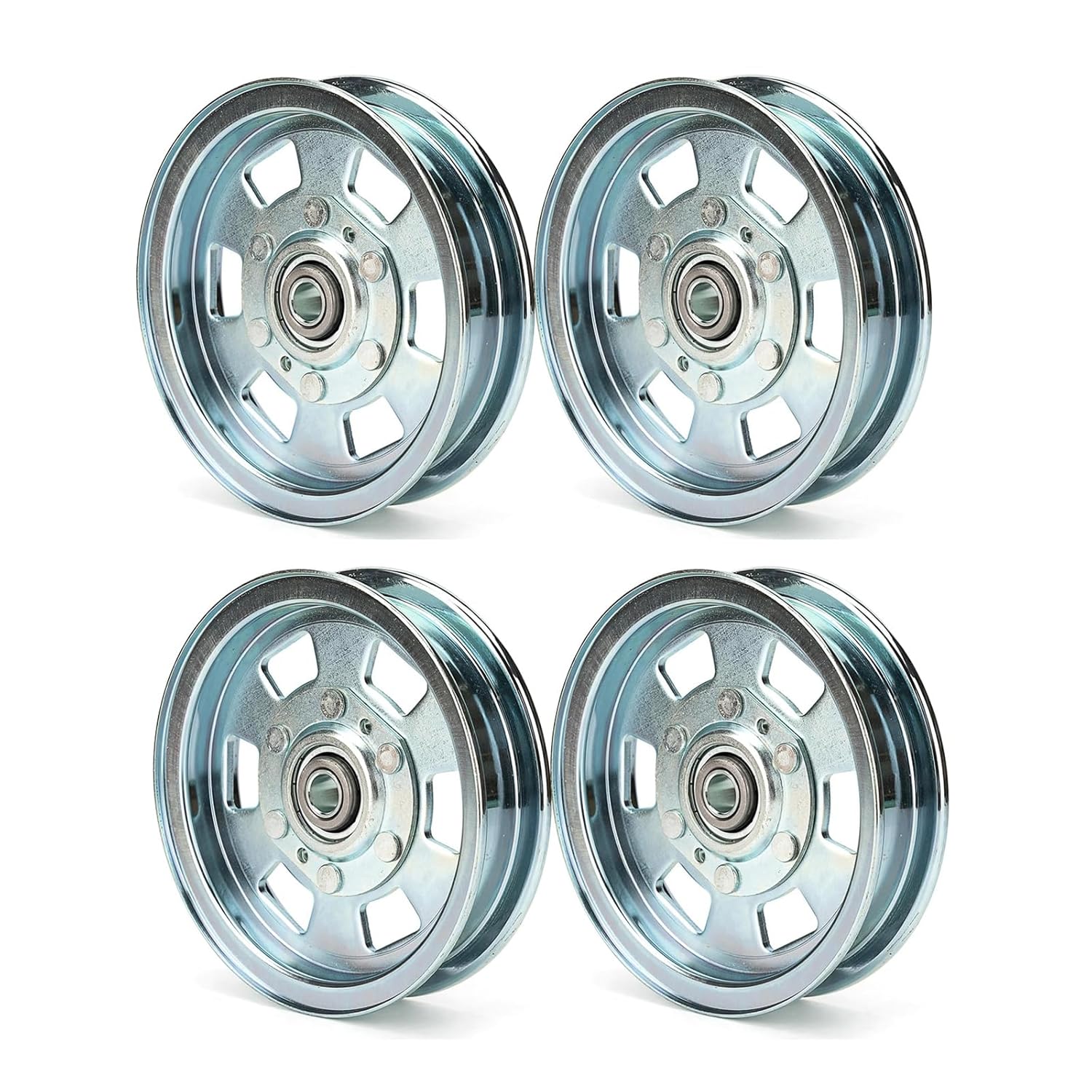 4 Pack Flat Idler Pulley for Bad Boy ZT and Outlaw Series