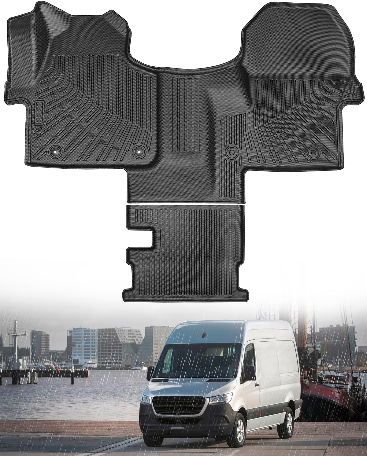 Icyhaws Floor Mats for Mercedes Benz Sprinter 2500/3500 2019-2025