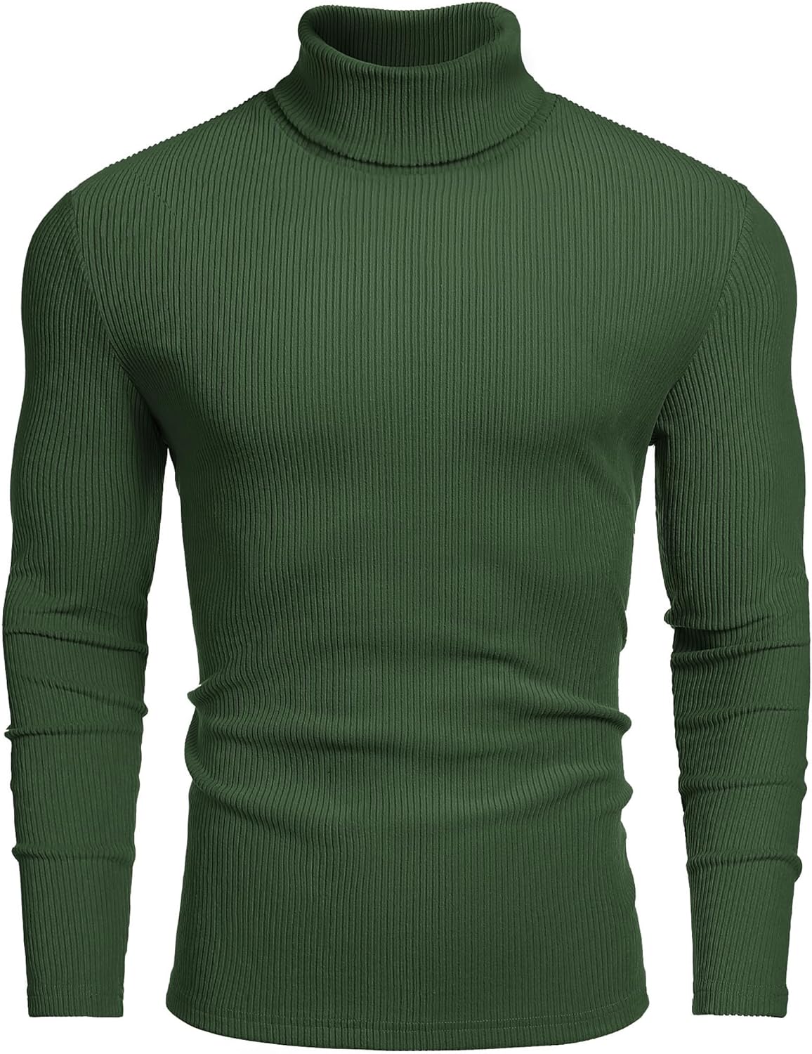 Men's Ribbed Turtleneck Sweater for Casual and Formal Wear