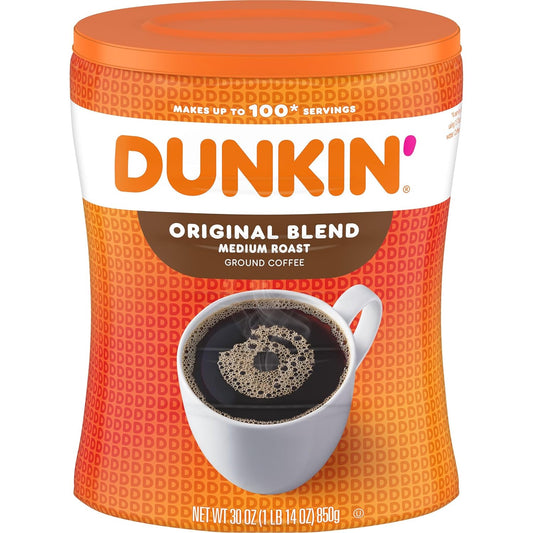 Dunkin' Donuts Original Blend Coffee, 30oz: Rich Medium Roast