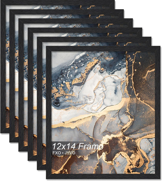Engineered Wood 12x14 Picture Frame Set of 6 for Wall Display