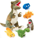 Dinosaur Stuffed Animal Set - Mommy T-Rex with 5 Plush Babies
