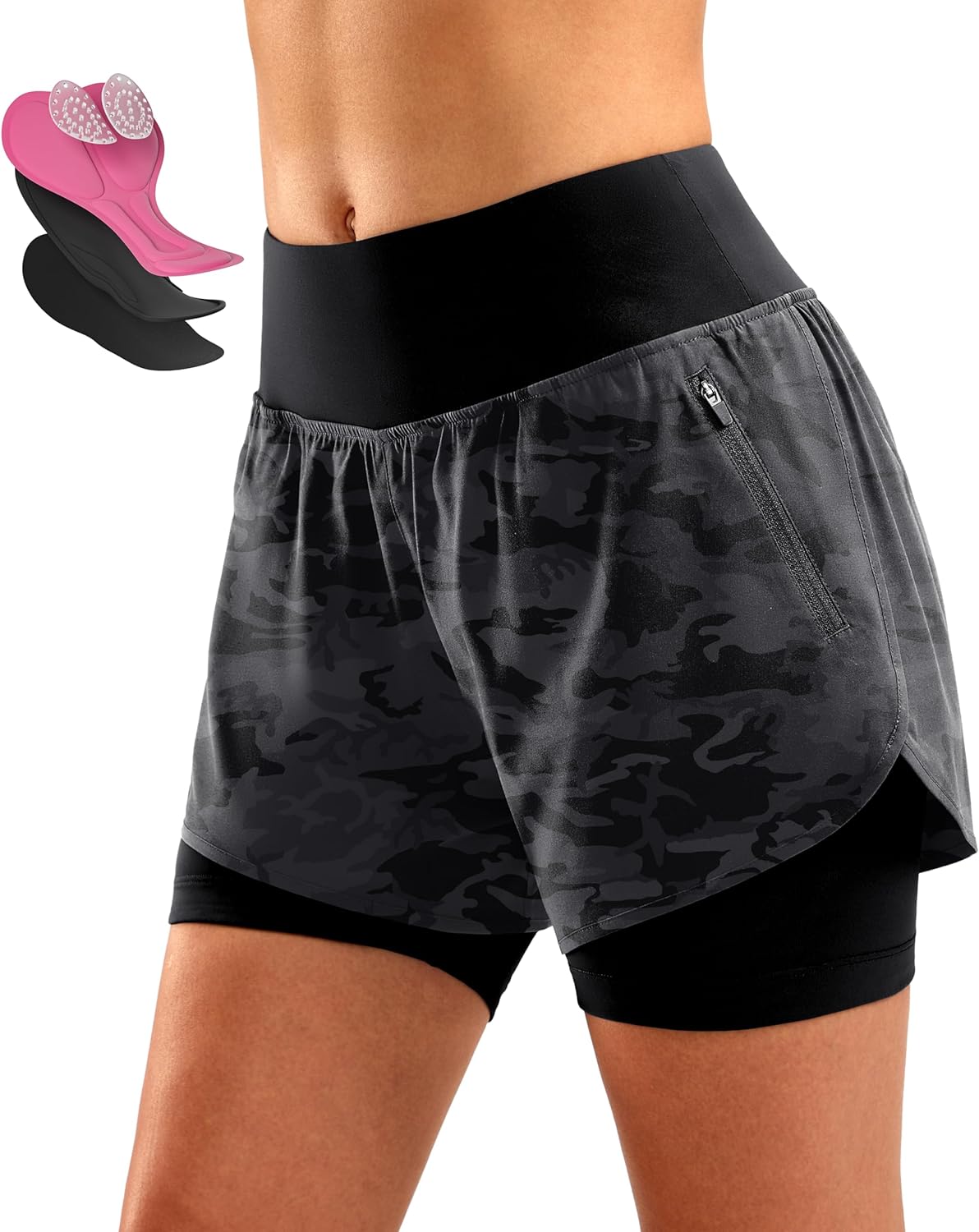Bikewa Women's Mountain Bike Shorts with 4D Padding for Comfort