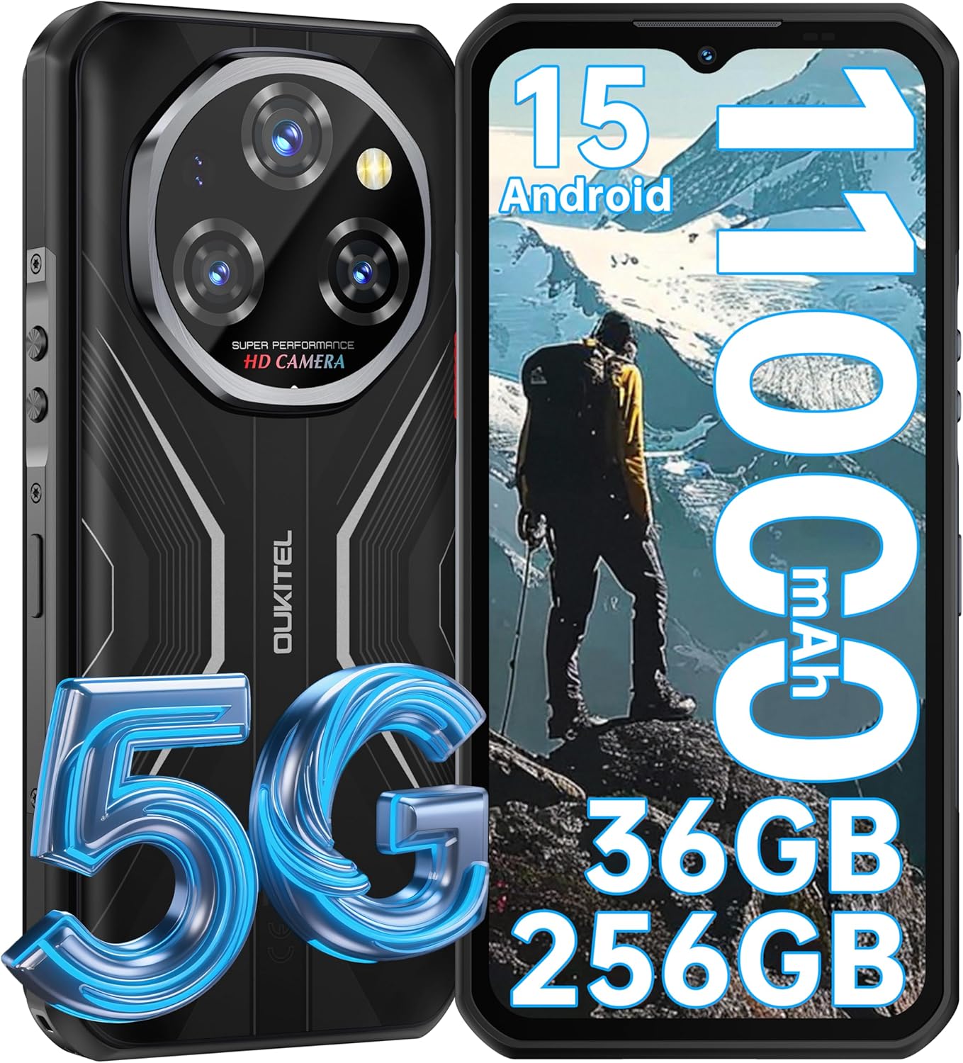 OUKITEL WP55 5G Rugged Smartphone with 11000mAh Battery