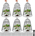 6 Pcs Garden Cloches for Plants - Extra Large 17in High Plant Covers