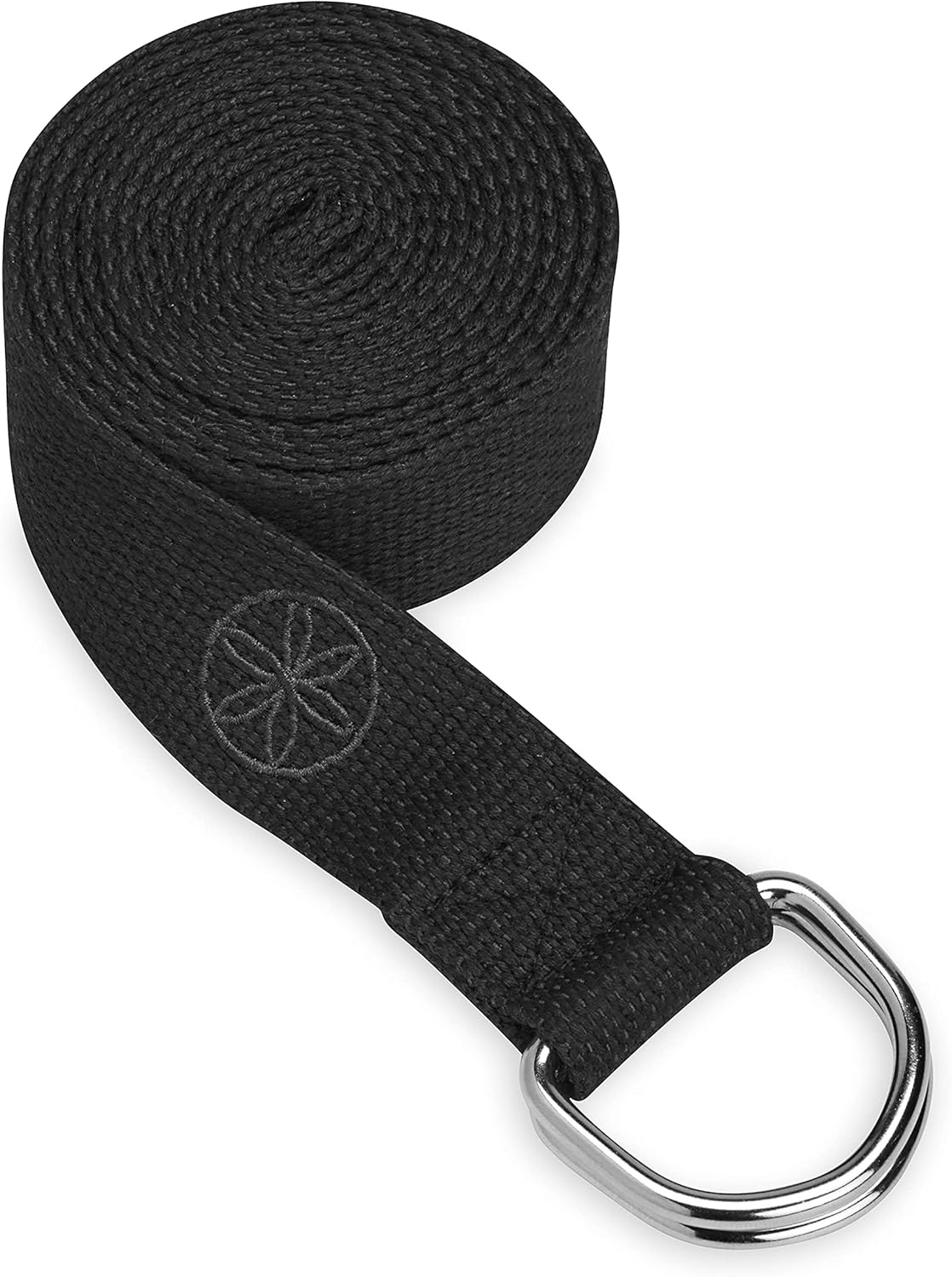Gaiam Premium Yoga Strap | Adjustable D-Ring for Ultimate Stretch