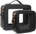 Travel Clear Makeup Bag Set for Women - TSA Approved Organizer