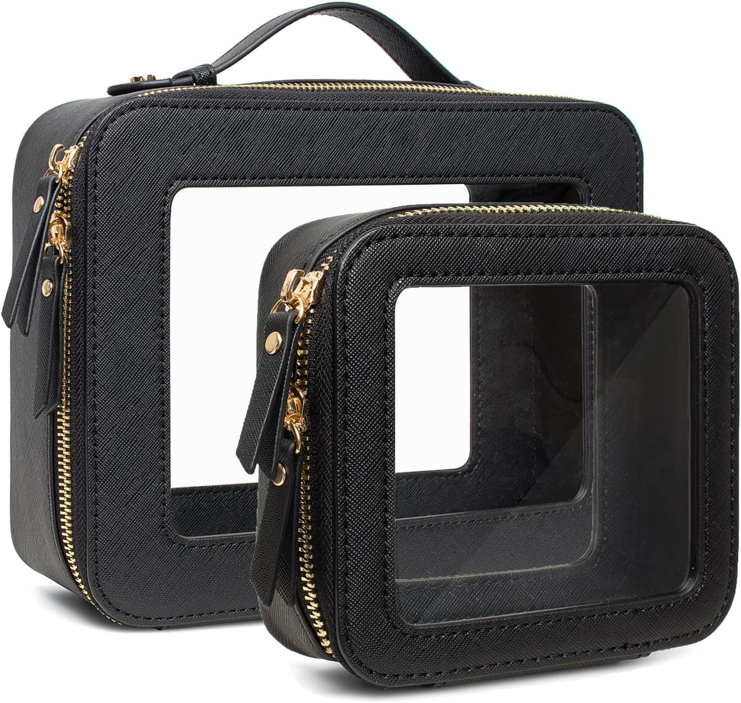 Travel Clear Makeup Bag Set for Women - TSA Approved Organizer