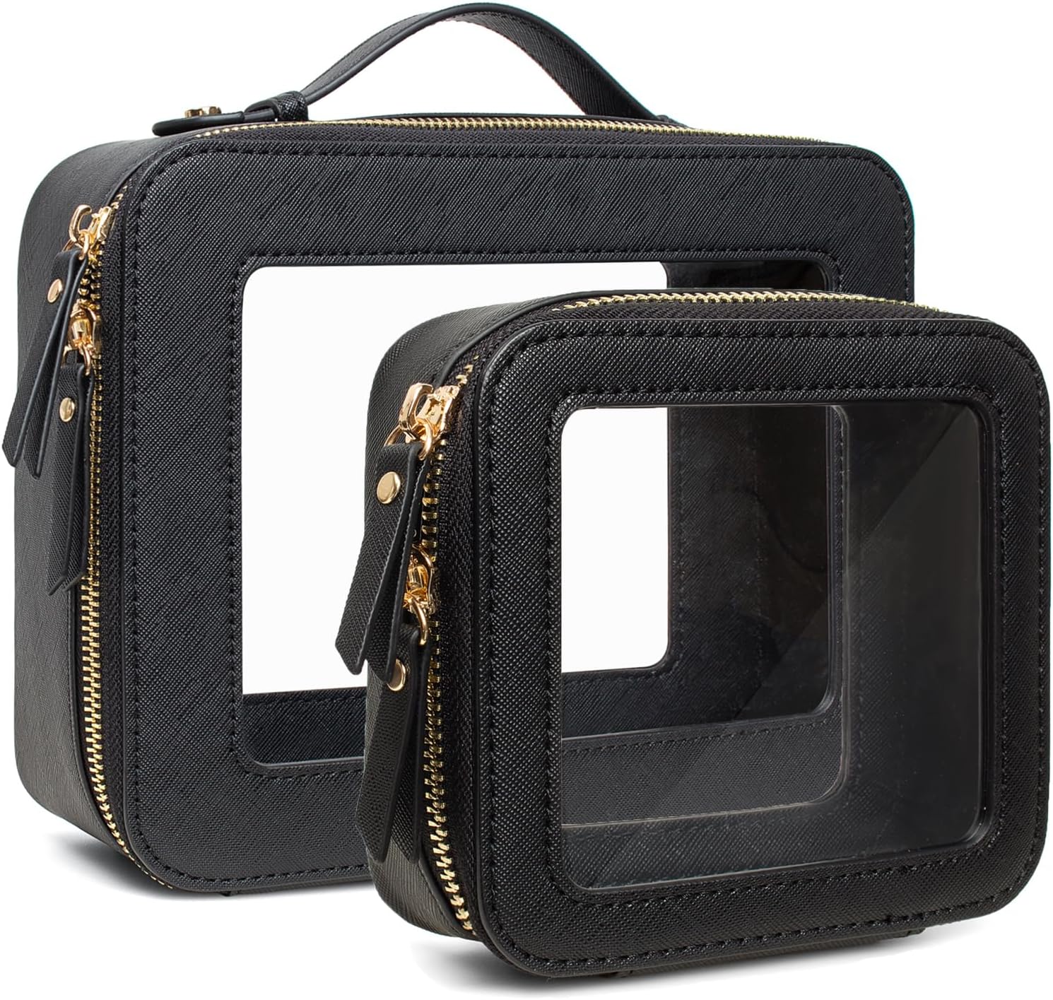 Travel Clear Makeup Bag Set for Women - TSA Approved Organizer