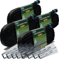 Flat Soaker Hose 200 ft with Stakes - Even, Water-Saving Drip
