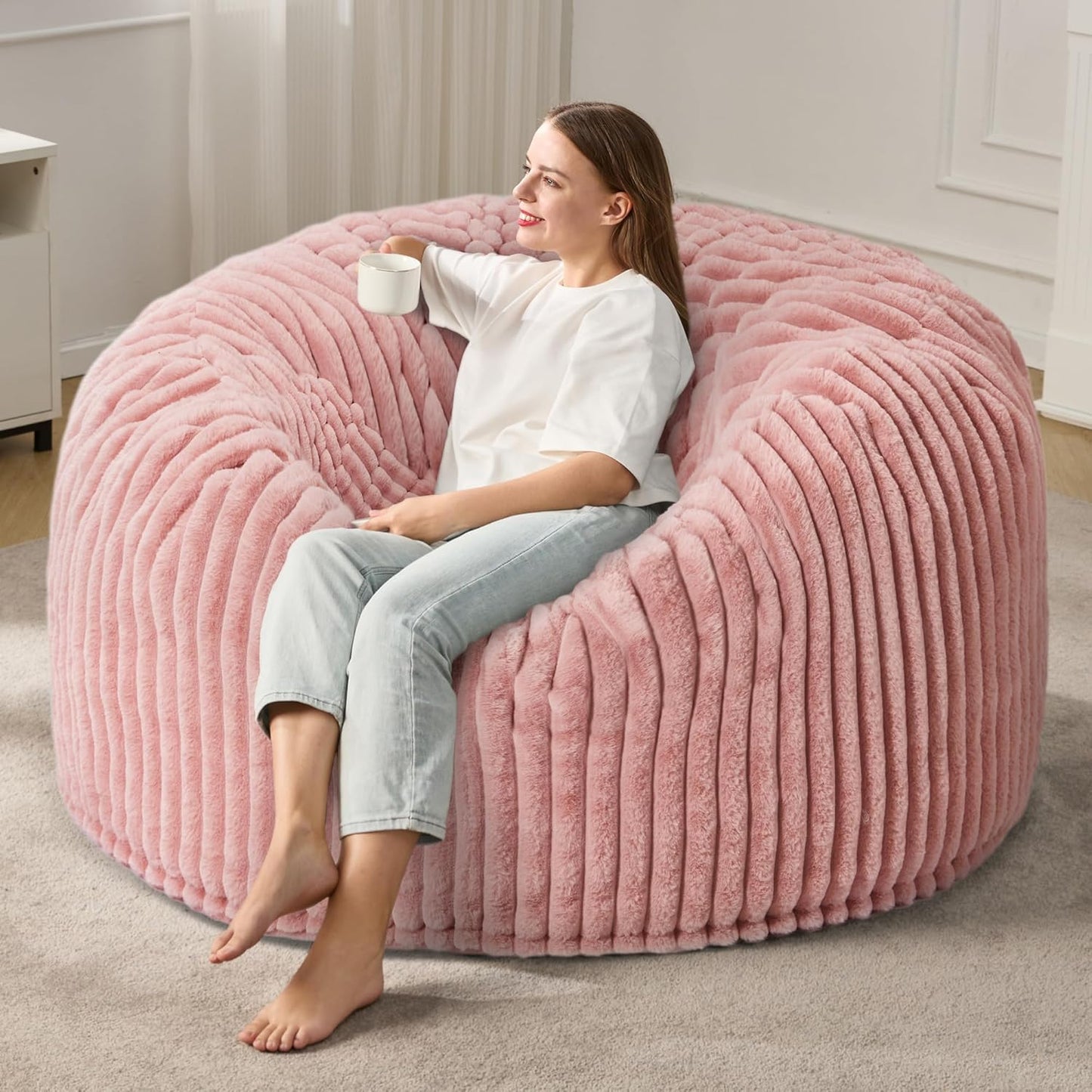 5ft Bean Bag Chairs for Adults - Large Comfy Beanbag Chair
