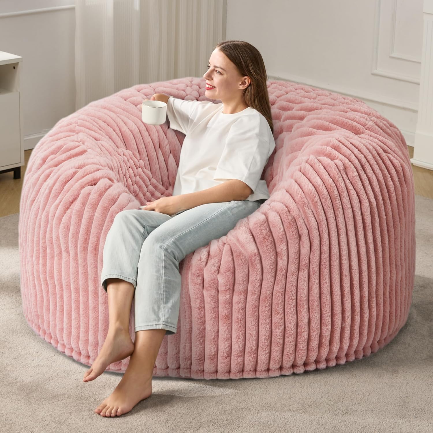 5ft Bean Bag Chairs for Adults - Large Comfy Beanbag Chair