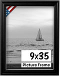 Black 9x35 Picture Frame.75 in Wide - Handmade Wood Frame