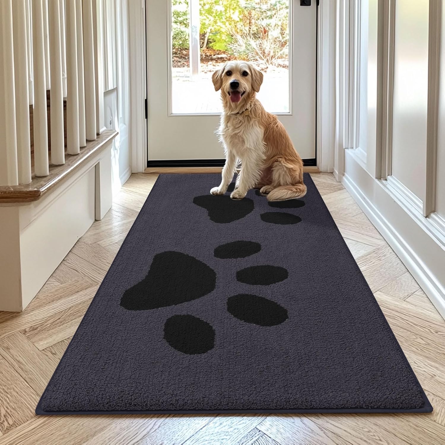 Buganda Dog Door Mat for Muddy Paws - Absorbent Indoor Doormat