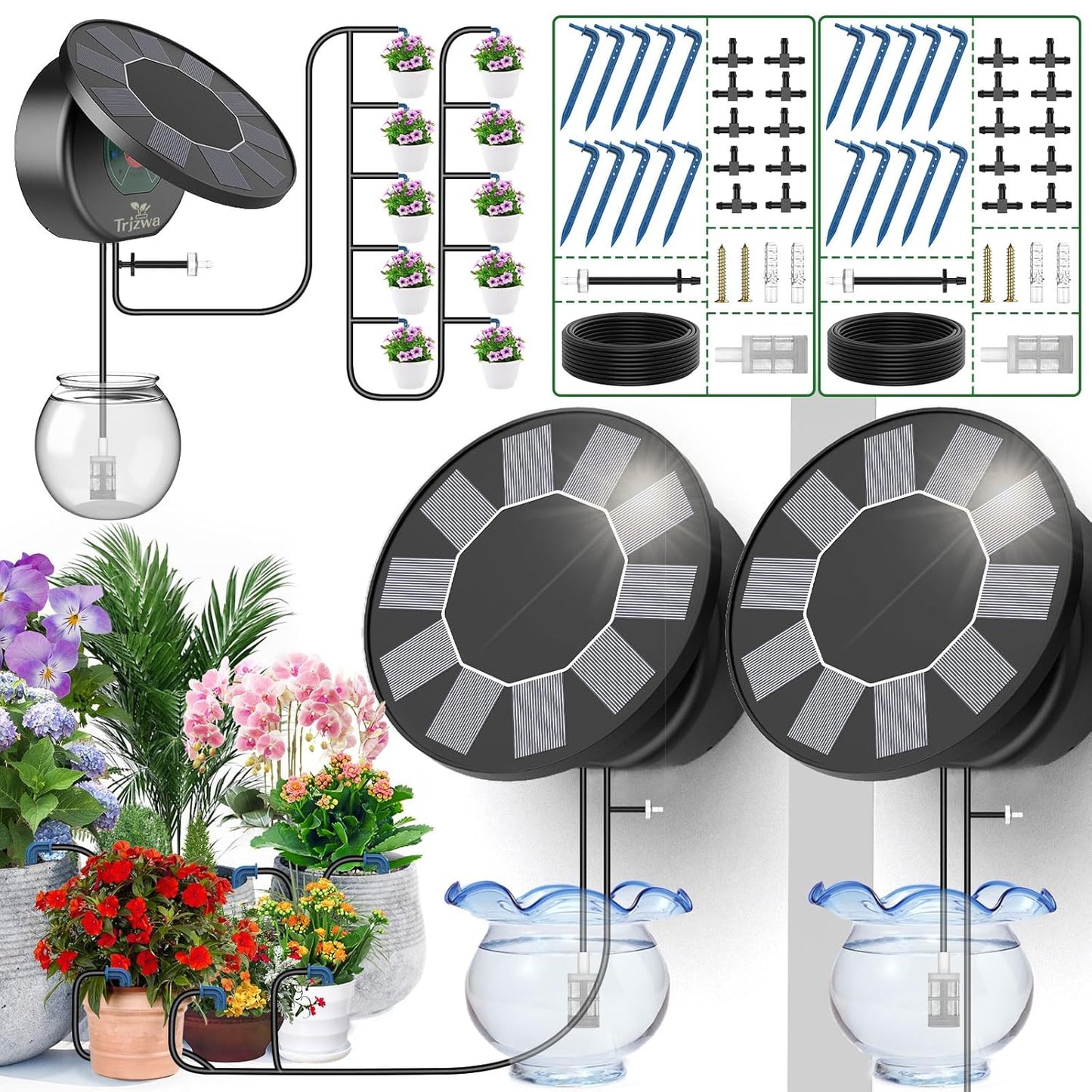 Solar Automatic Drip Irrigation System Kit for Easy Gardening
