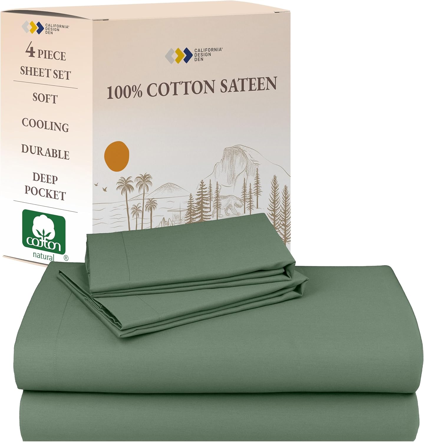 California Design Den Full Size Sheets Set - Soft Cotton Bedding