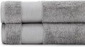 100% Organic Cotton 700 GSM Plush Bath Towels Pack of 2 - Light Grey