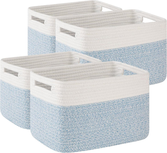 OIAHOMY Storage Baskets for Organizing with Handles, Set of 4
