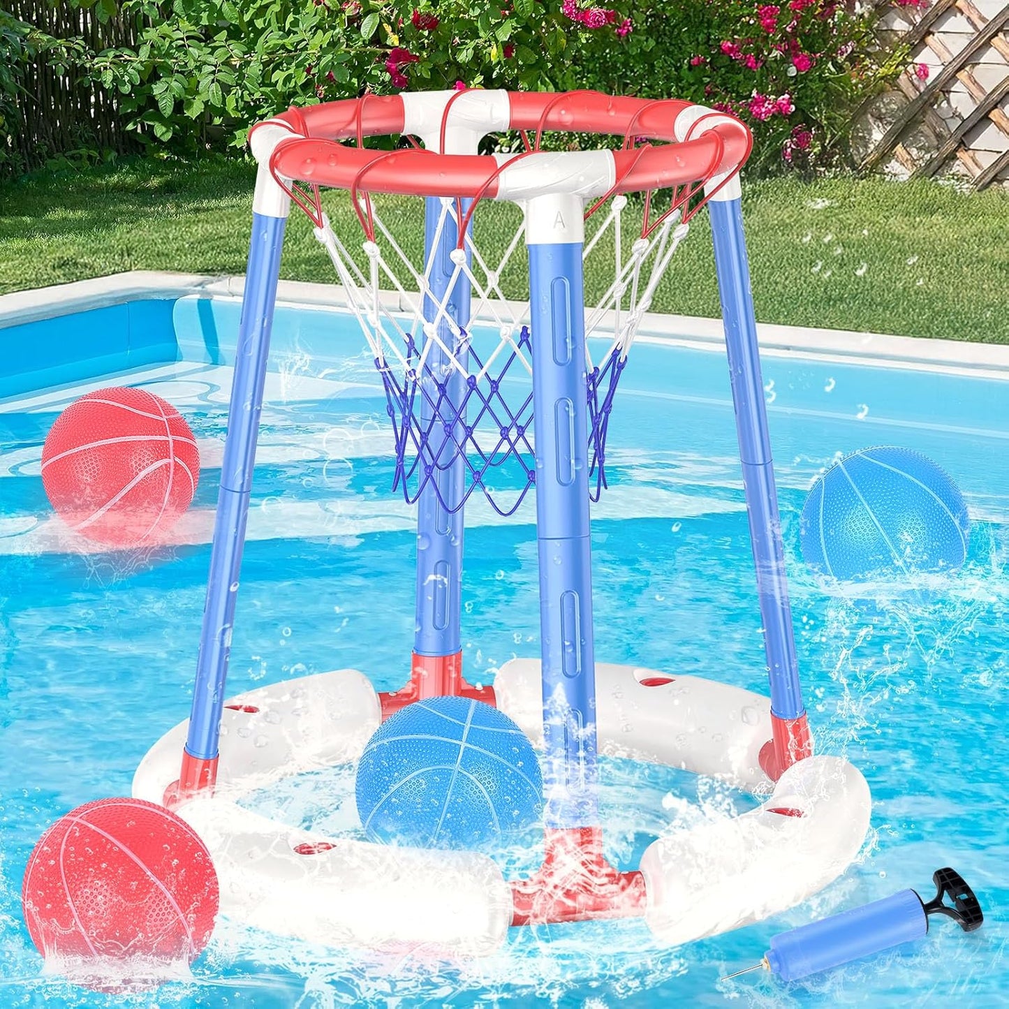 Floating Pool Basketball Hoop for Fun Games with Family & Friends