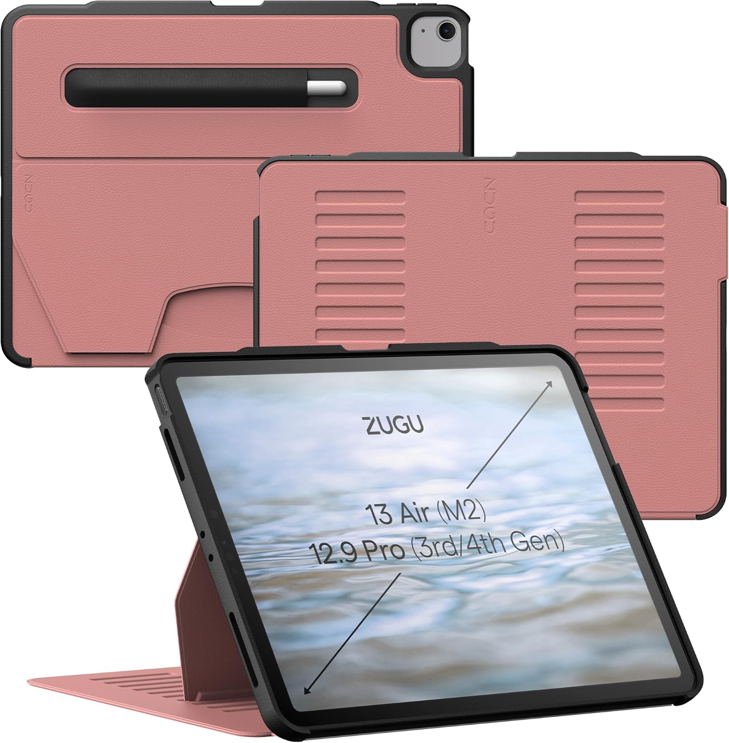 Zugu Case for iPad Air 13 Inch M3 2025 & M2 2024, Slim Cover