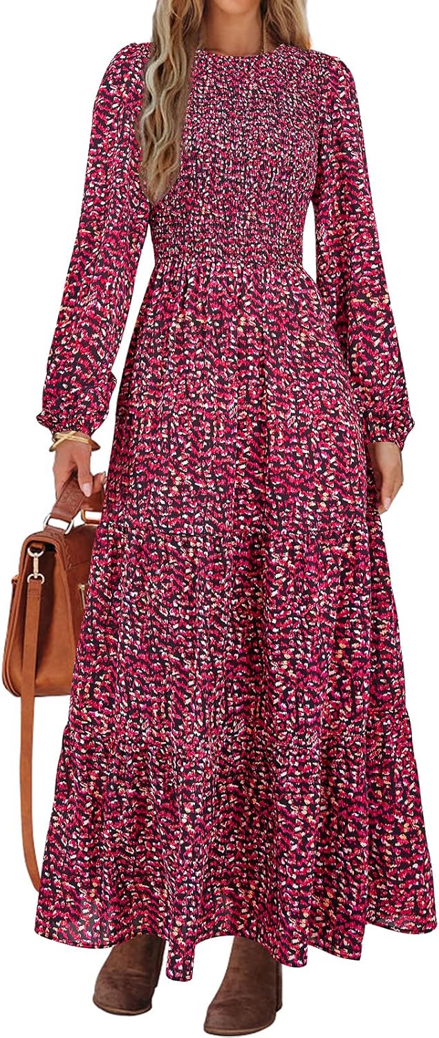 PRETTYGARDEN Women's Floral Maxi Dress for Casual Elegance