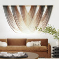 Macrame Wall Hanging Brown Dip Dyed Large 59in x 33in - Boho Wall Art