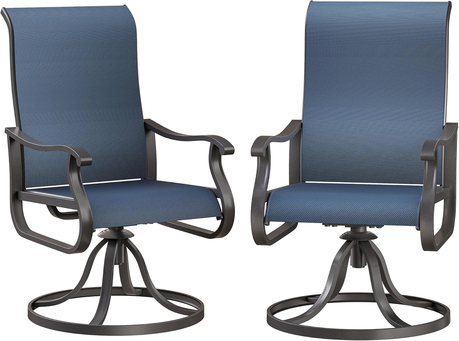 Patio Swivel Chairs Set of 2 for Outdoor Comfort and Style