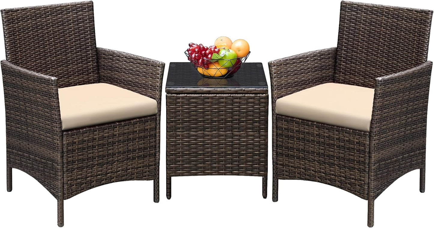 Greesum 3 Pieces Patio Furniture Set for Outdoor Comfort