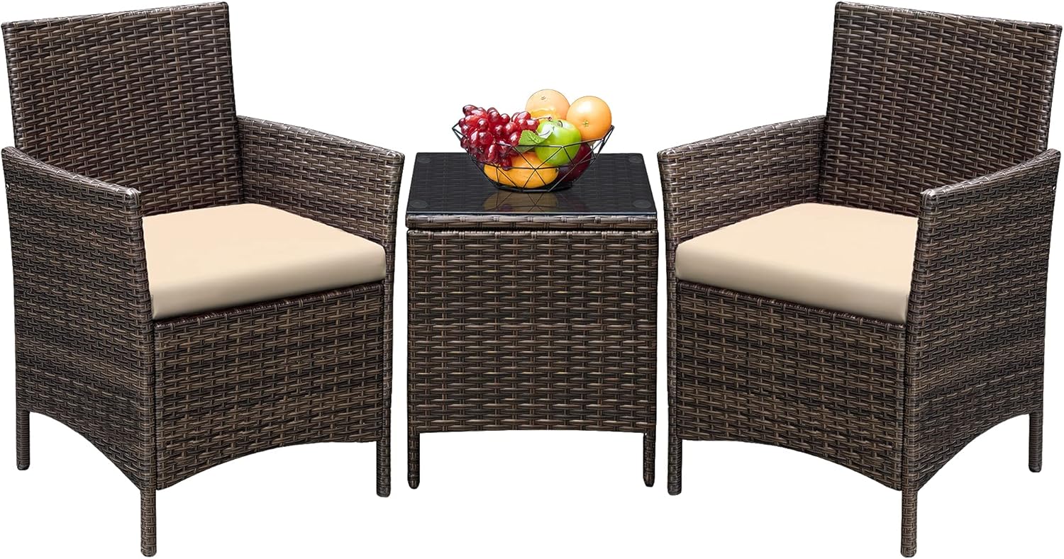 Greesum 3 Pieces Patio Furniture Set for Outdoor Comfort