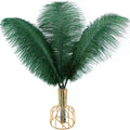 Blackish Green Ostrich Feathers 12pcs 20-22in - Elegant Event