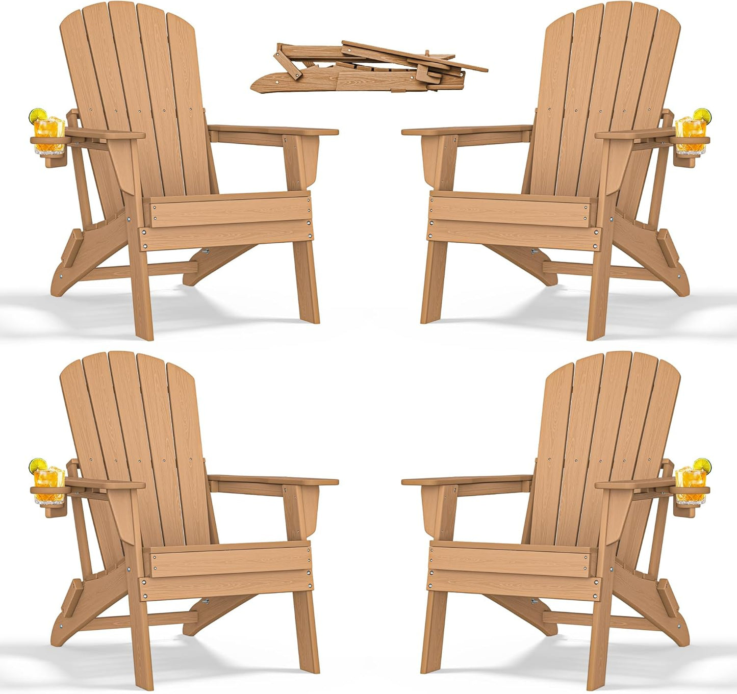 Nevilywood Folding Adirondack Chair - Ergonomic Comfort & Style