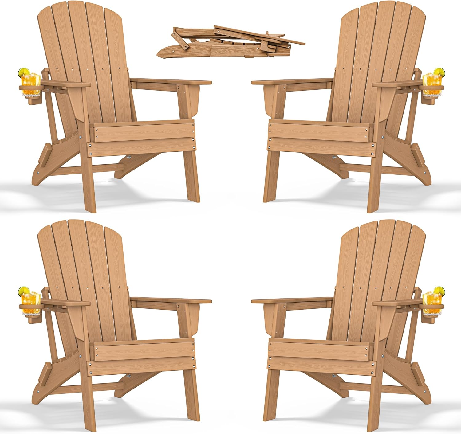 Nevilywood Folding Adirondack Chair - Ergonomic Comfort & Style