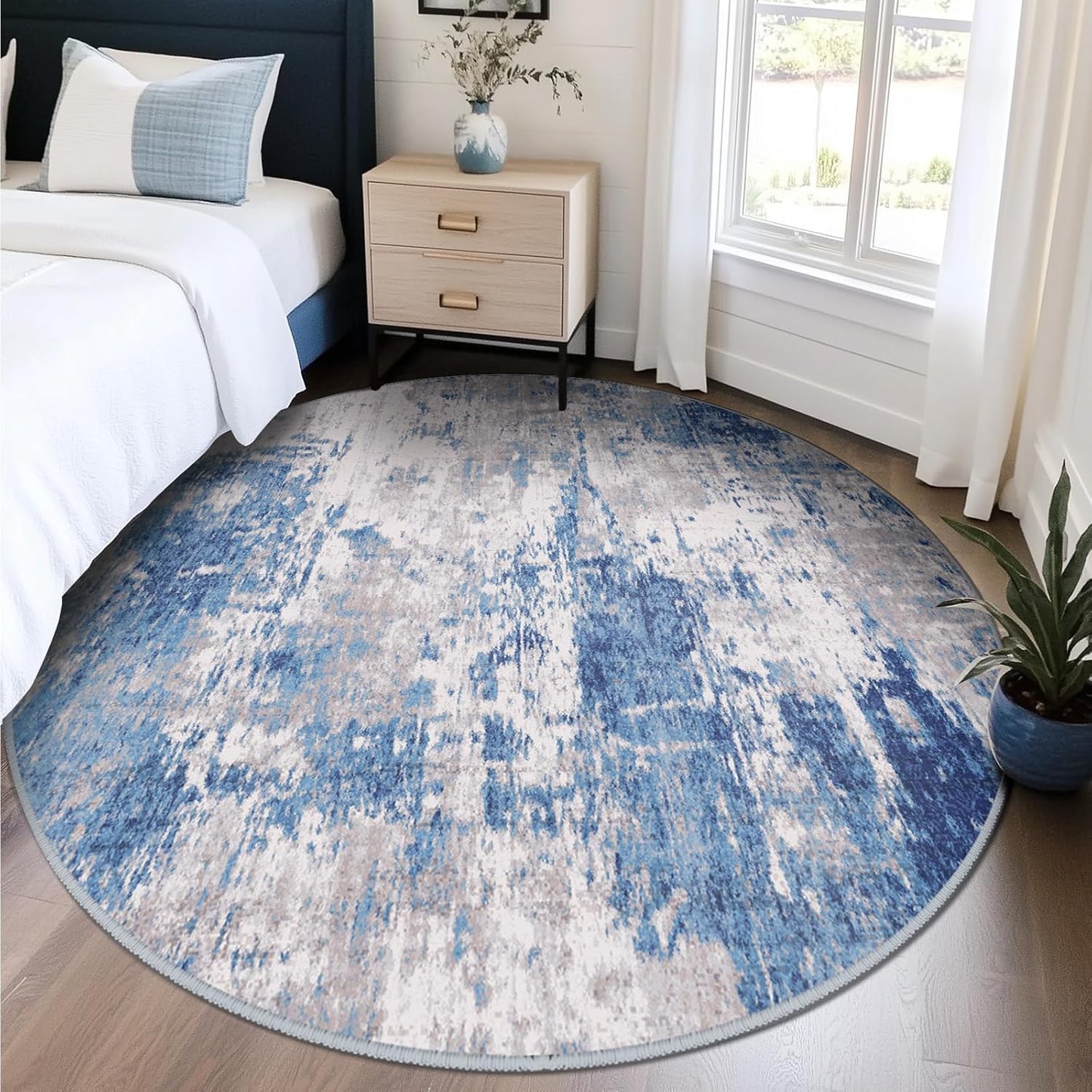 Washable Area Rugs Non-Slip Modern Abstract Soft for Home