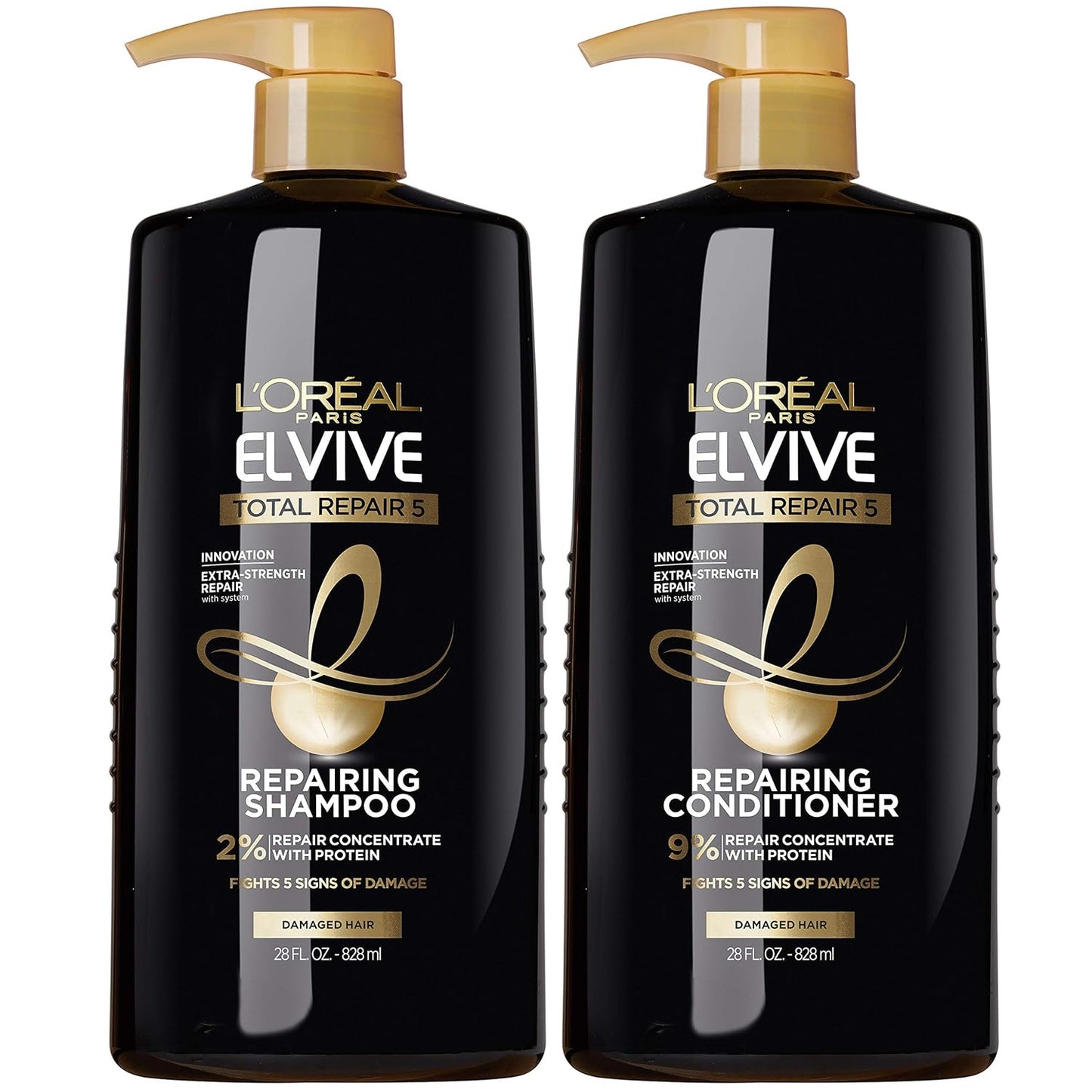 L'Oreal Paris Total Repair 5 Shampoo & Conditioner Set - Ultimate Hair Repair