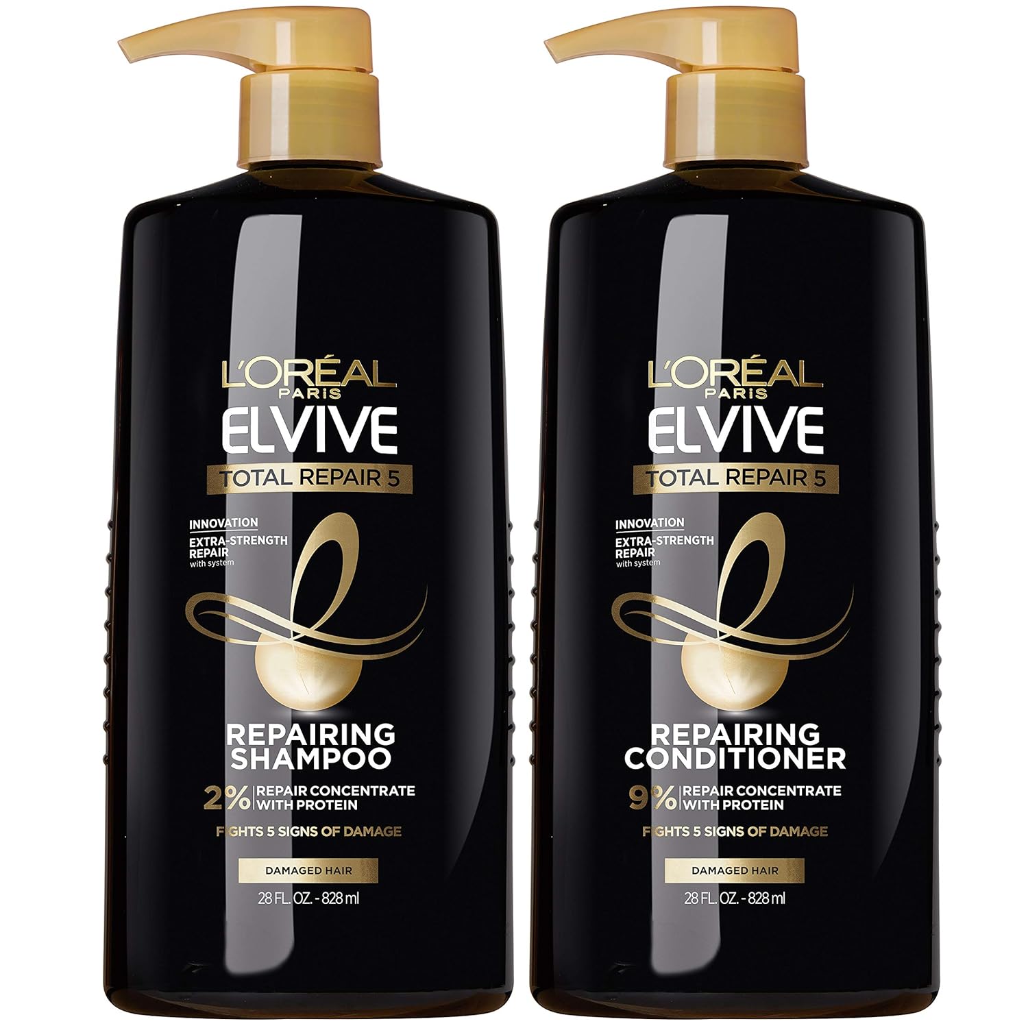 L'Oreal Paris Total Repair 5 Shampoo & Conditioner Set - Ultimate Hair Repair